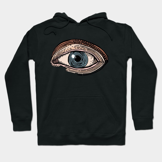 Engraved Eye in Color Hoodie by JSnipe